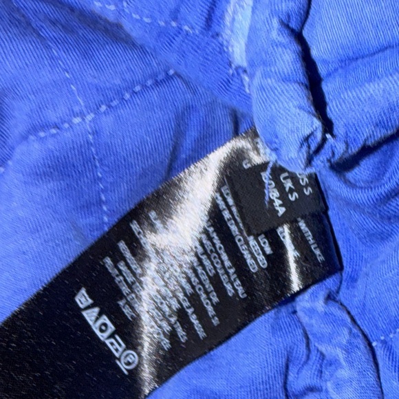 Free People Quilted Blue Zip Jacket with Pockets Relaxed Fit Long Sleeve S/P - Picture 11 of 14